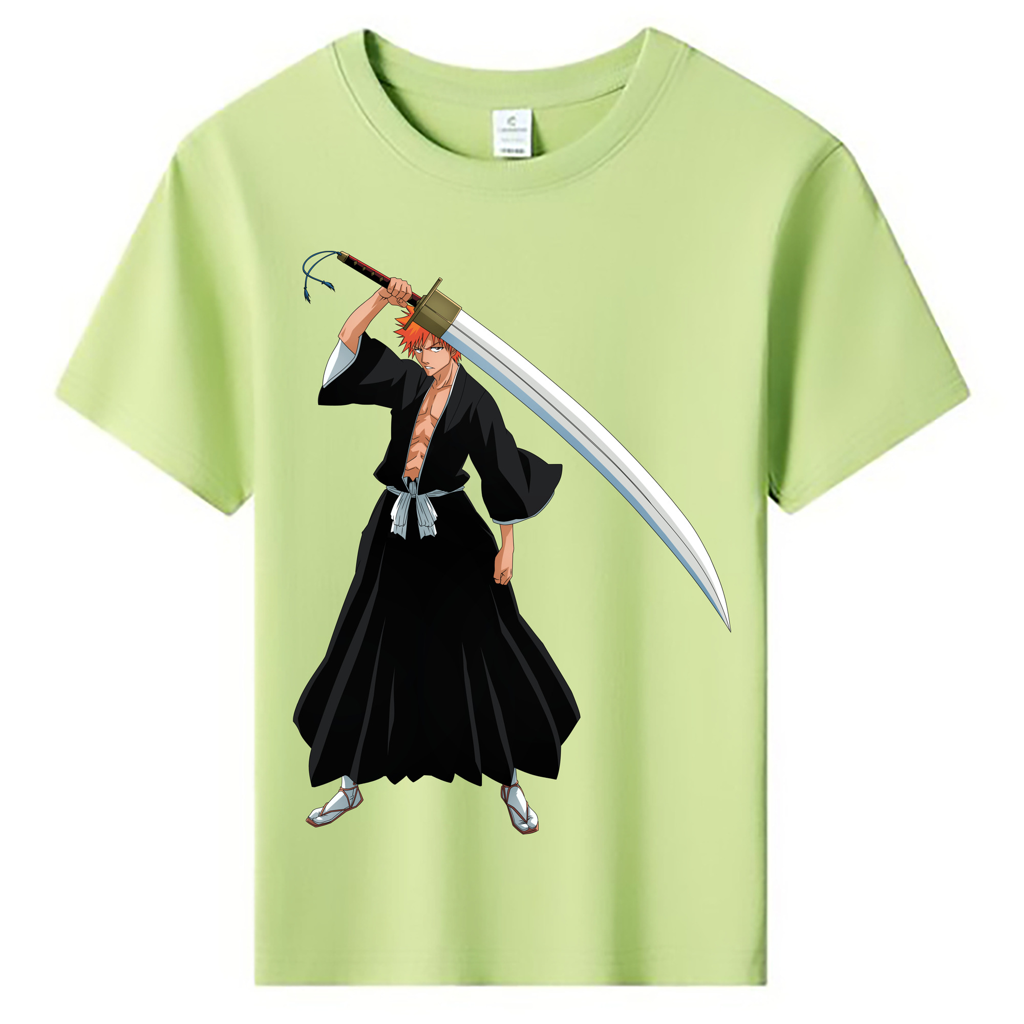 （画像用） ブリーチ 黒崎一護（くろさき いちご）BLEACH Kurosaki Ichigo 綿100％キッズTシャツ（フロントプリント）